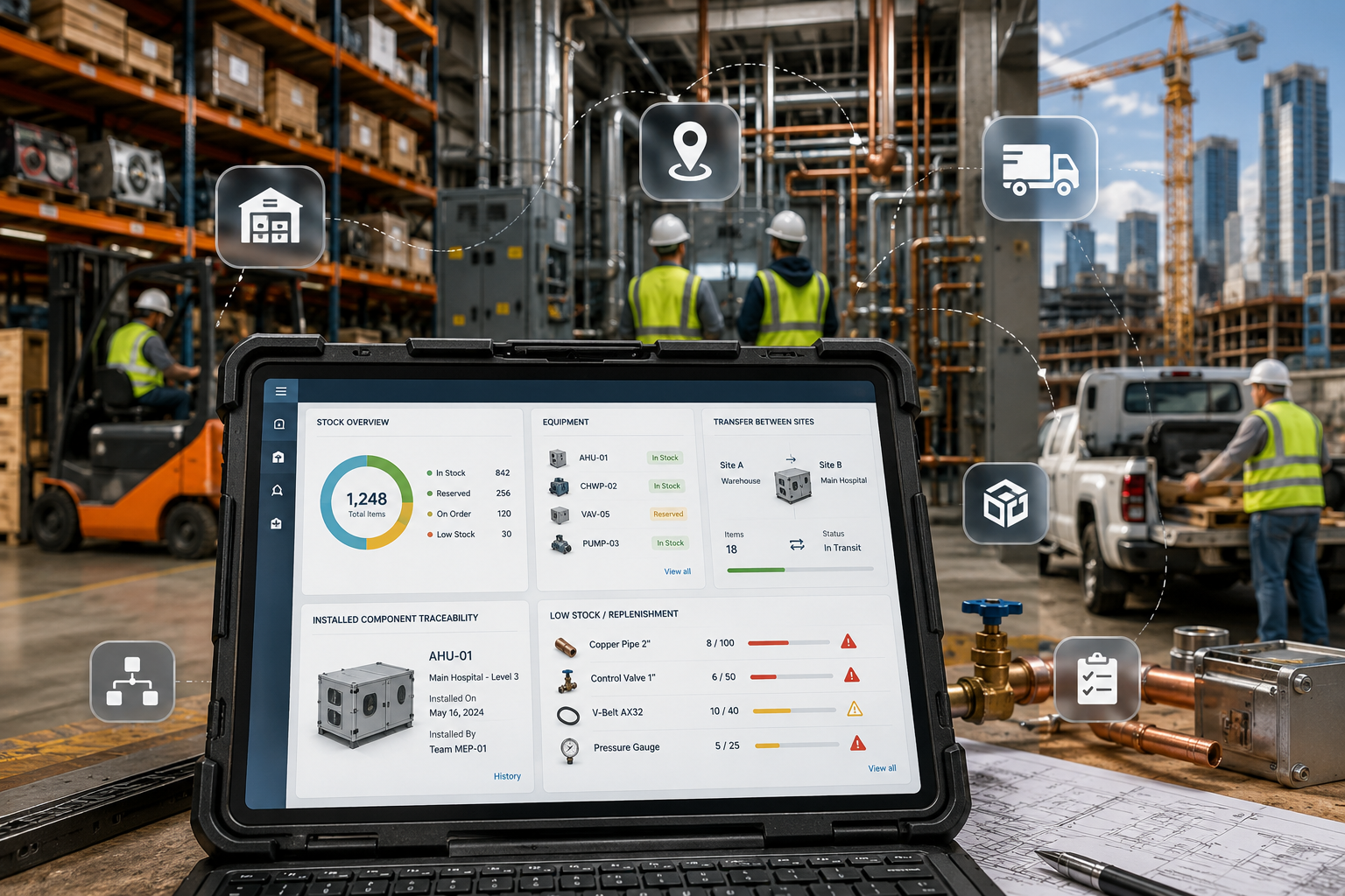Gestion d'inventaire et d'équipements MEP-C-GROUP